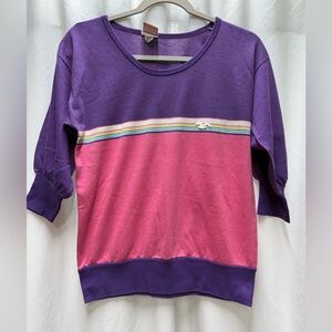 Vintage Wrangler top with rainbow stripe women’s L